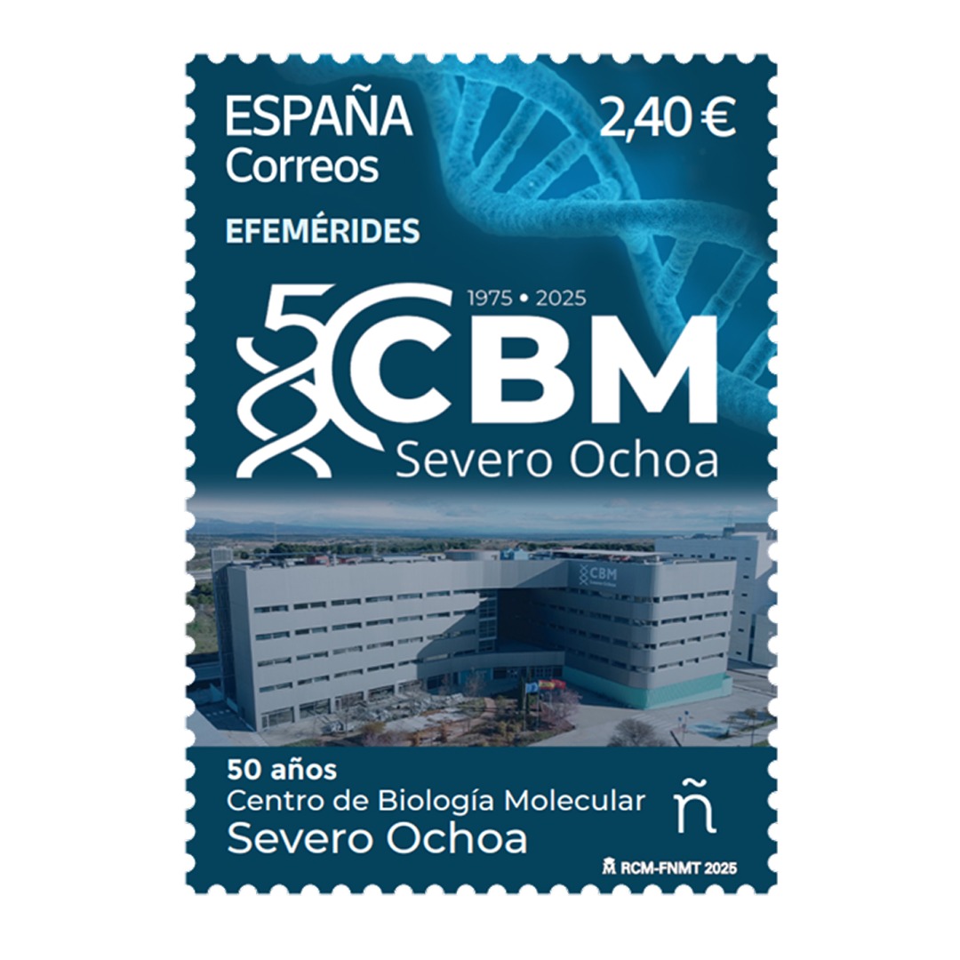 Sello 50 aniversario Centro de Biología Molecular Severo Ochoa