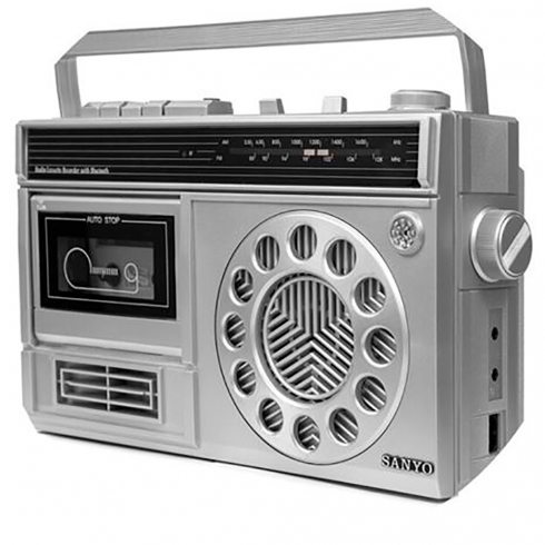 Radio Casete Retro Grande Ac/dc Sanyo Bluetooth Micrófono Ks-126