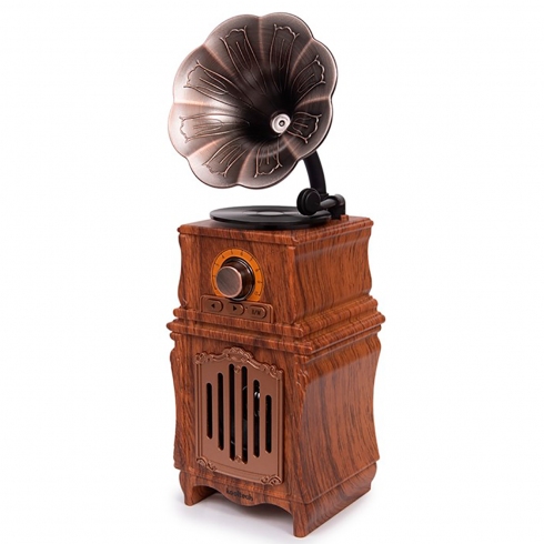 Altavoz Bluetooth Con Radio Scan Fm Vintage Kooltech Gramófono