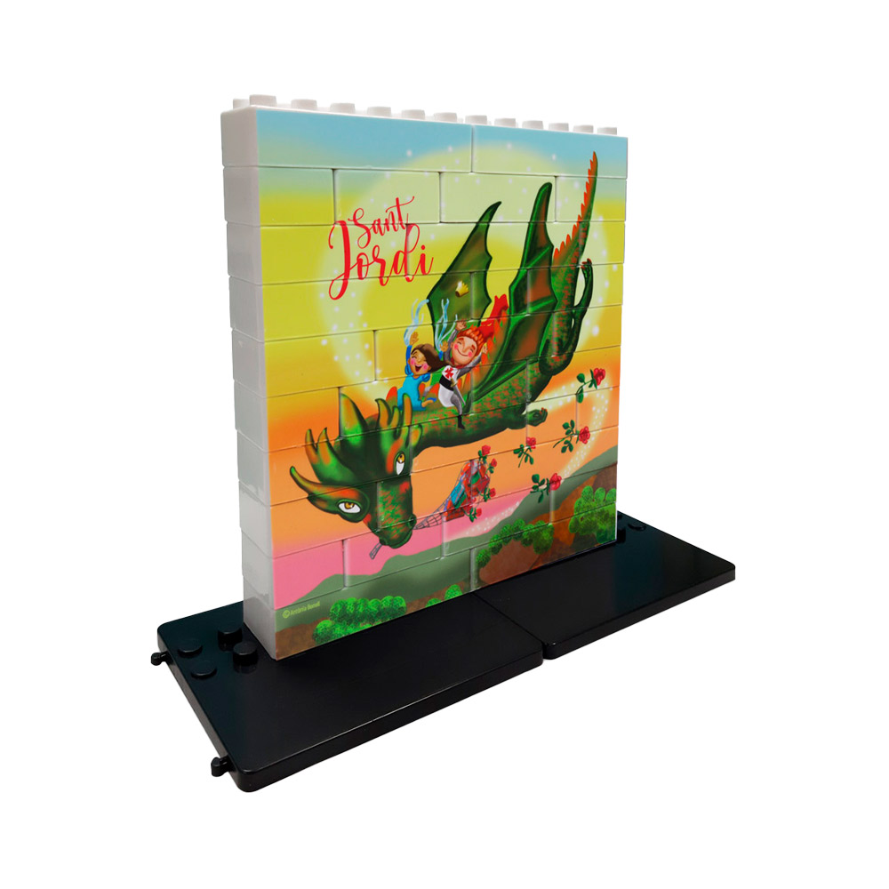 puzle vertical de construcción San Jordi 32 piezas 1