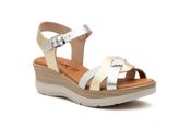 miniatura Sandalias Mujer Piel Plata Blanco Platino - Tallas 35 a la  41