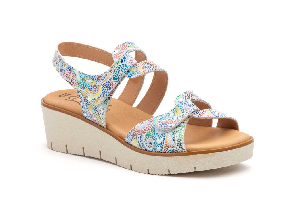 Sandalias Mujer Piel Flores - Tallas 35 a la 41
