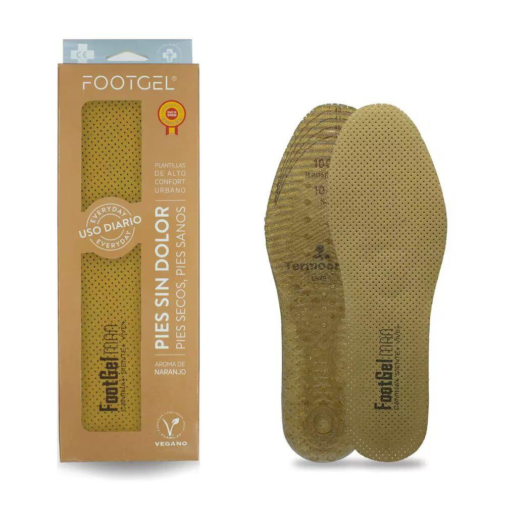 Imagen PLANTILLAS DE GEL FOOTGEL USO DIARIO HOMBRE , PACK 1 UND CONFORT URBANO NARANJA 16100-MAN