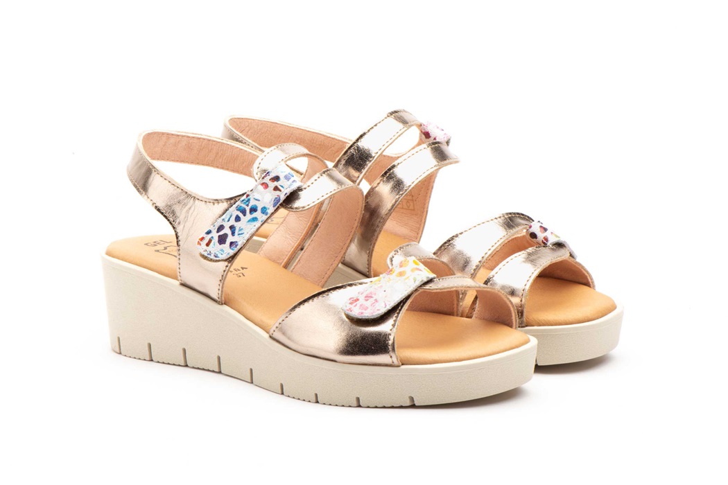 Sandalias Mujer Piel Cuña Yute Tallas 35 a la 41