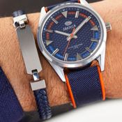 miniatura Pulsera hombre Madur acero y piel 2