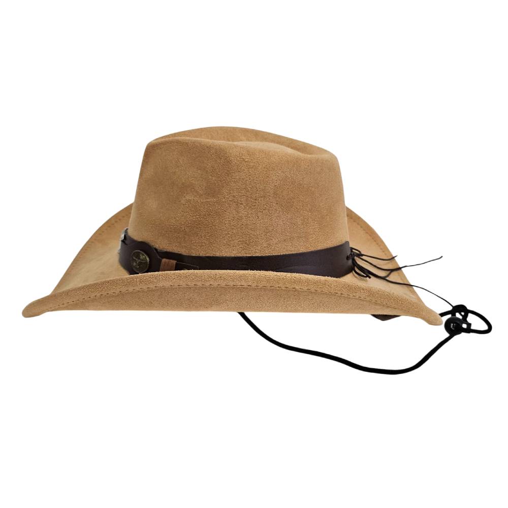 Sombrero Cowboy Western Auténtico Vaquero Hombre Adulto Fieltro de lana - Color Beige