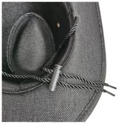 miniatura Sombrero Vaquero y Bandana Cowboy Western Negro Ajustable 58-59cm 8