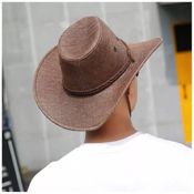 miniatura Sombrero Cowboy Western Gorro Vaquero Unisex cinta trenzada Marrón 58-59cm 2
