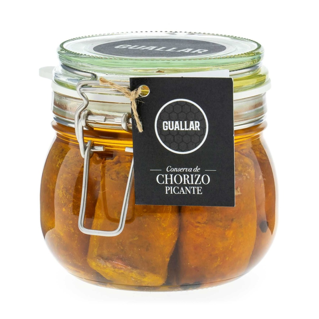 Conserva Gourmet de Chorizo Picante en Aceite de Oliva Virgen Extra - Guallar