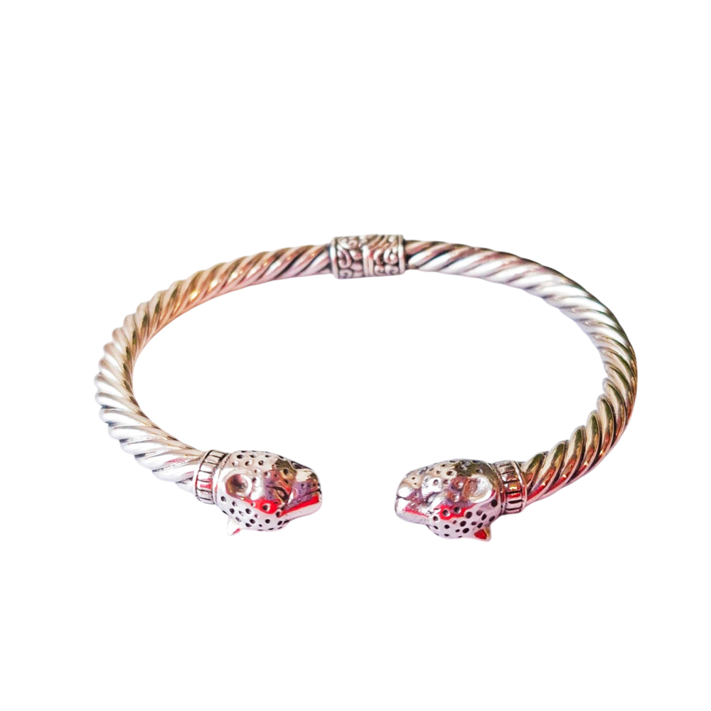 Pulsera hombre Pantera de plata