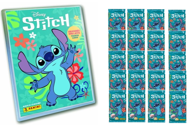 Stitch Archivador vacío + 20 sobres 2025 Lilo y Stitch Disney Panini