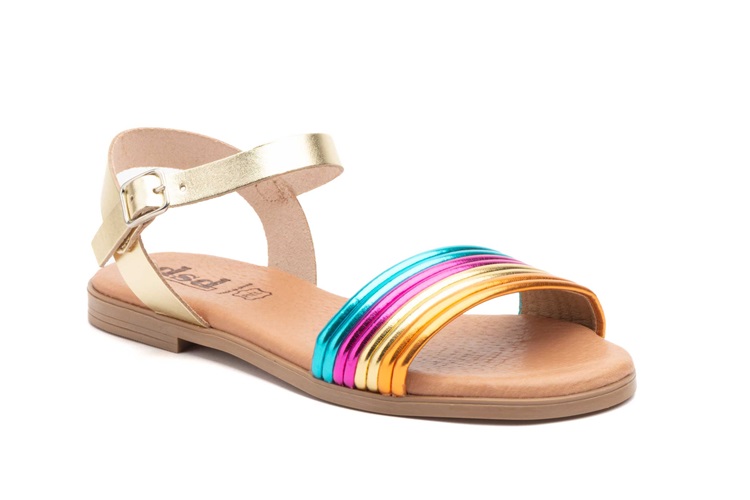 Sandalias Mujer Piel Platino Metal Multi Tallas 35 a la 41