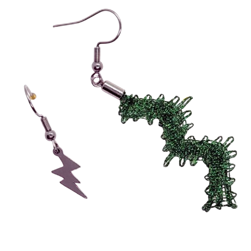 Pendientes Rayo Verde 1