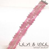 miniatura Pulsera Zig Zag Rosa 3