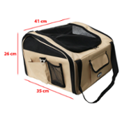 miniatura Transportín plegable de mascotas de hasta 9 Kg Yatek para asiento de coche, tamaño 41 x 35 x 26 cm