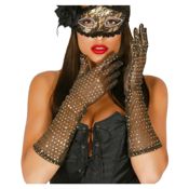 miniatura Guantes largos lentejuelas.