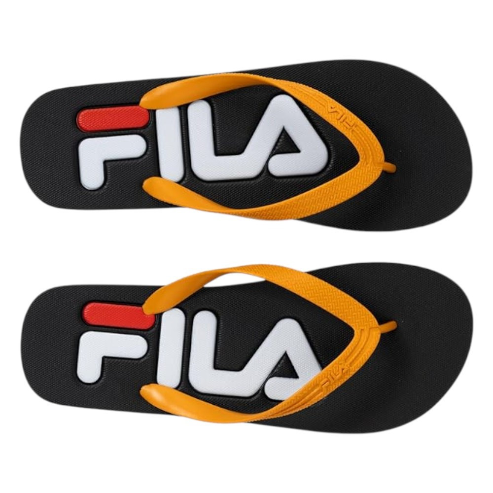 Imagen CHANCLAS FILA TROY SLIPPER NEGRO NARANJA CHEDDAR FFM0007-83483 FLIP FLOPS