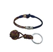 miniatura Dúo pulsera y llavero cabo náutico 2,8 mm azul España 2