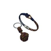 miniatura Dúo pulsera y llavero cabo náutico 2,8 mm azul España 3
