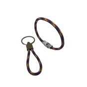 miniatura Dúo pulsera y llavero cordón cabo náutico 4mm azul España 2