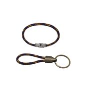 miniatura Dúo pulsera y llavero cordón cabo náutico 4mm azul España 5