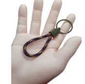 miniatura Dúo pulsera y llavero cordón cabo náutico 4mm azul España 6