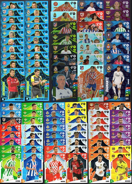 Actualización completa 89 cromos 2024-25 Panini Adrenalyn XL La Liga 24/25 Sin especiales