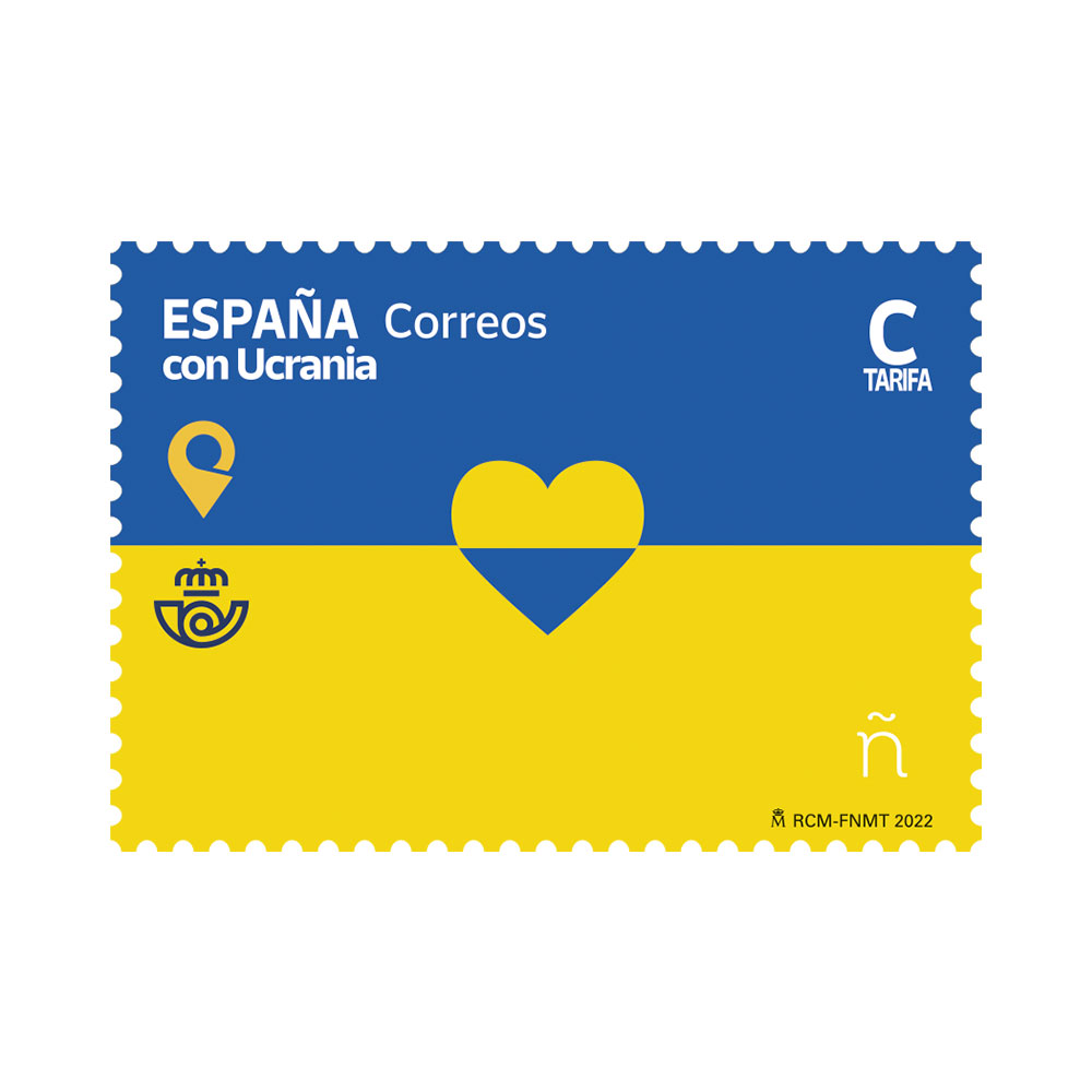Sello España con Ucrania Correos