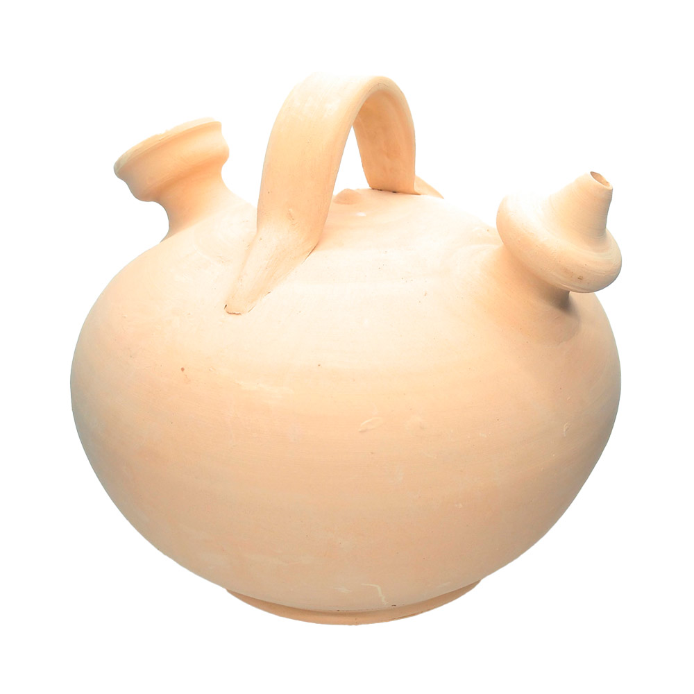 Botijo de barro natural NEVERA hecho a mano 20 x 22 cm 2 litros aproximado