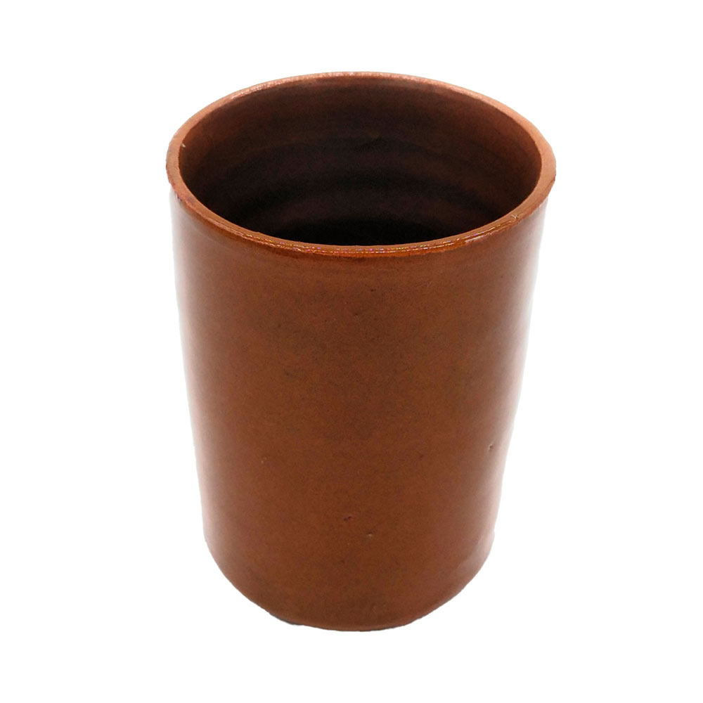 Vaso de barro para cerveza hecho a mano 33 cl