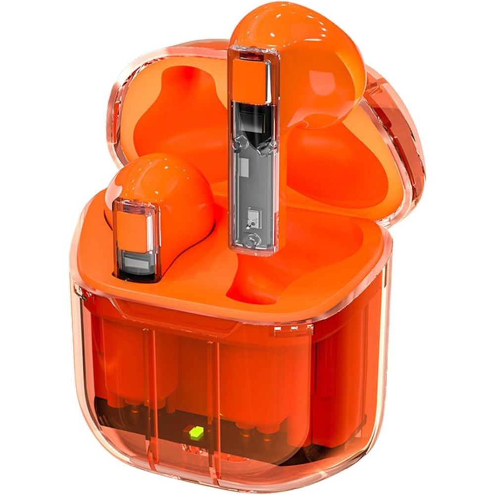 Auriculares Con Estuche Carga Rápida Naranja