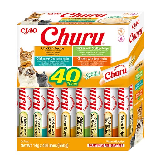 Churu Cat Variedades de Pollo 40 Unidades