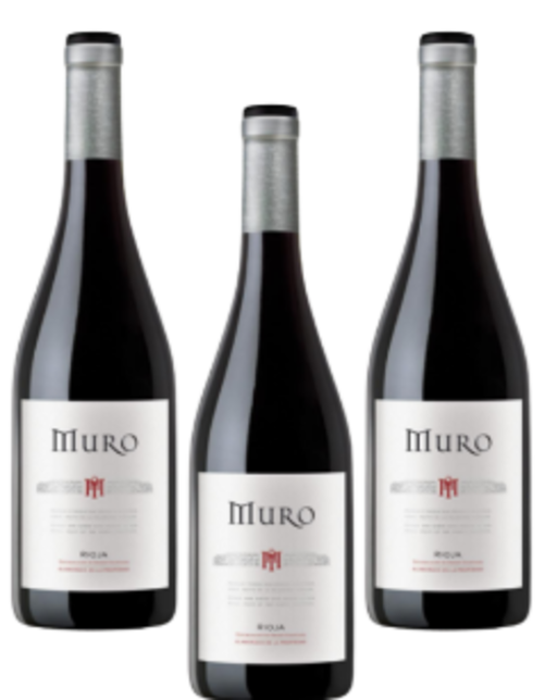 Muro Crianza Vino tinto tempranillo Rioja Pack 3 botellas 750ml