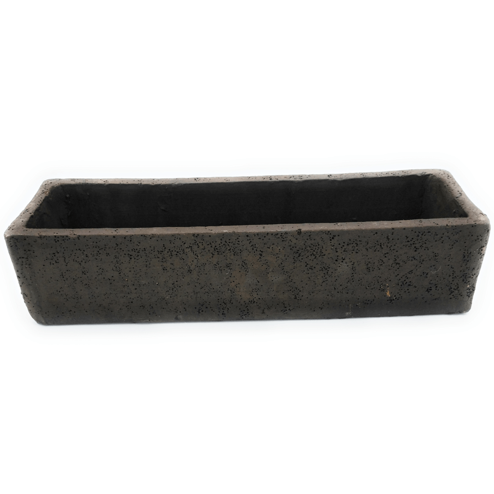 Jardinera de barro rústica jardín lisa exterior e interior - 30x10x12cm / 40x10x12cm / 50x10x12cm