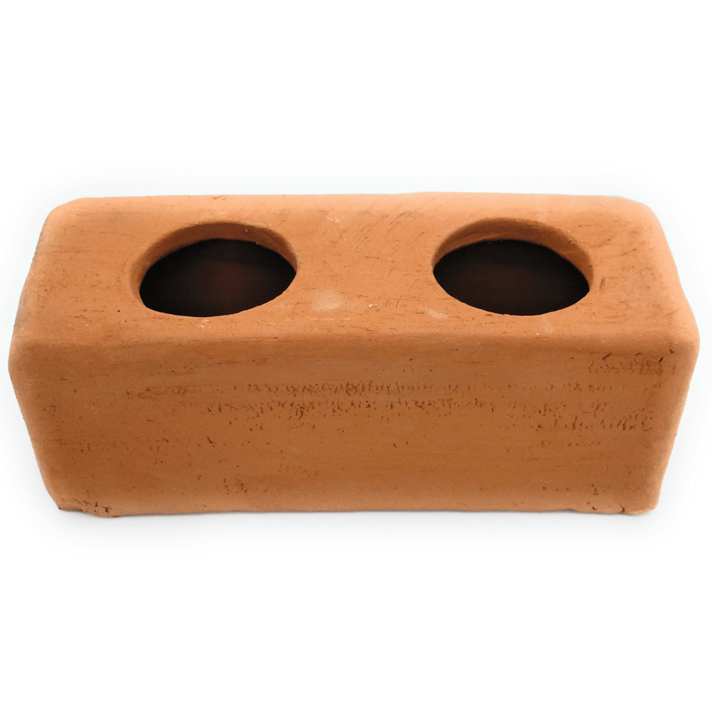 Comedero de barro natural refractario hecho a mano - 30x10x10cm