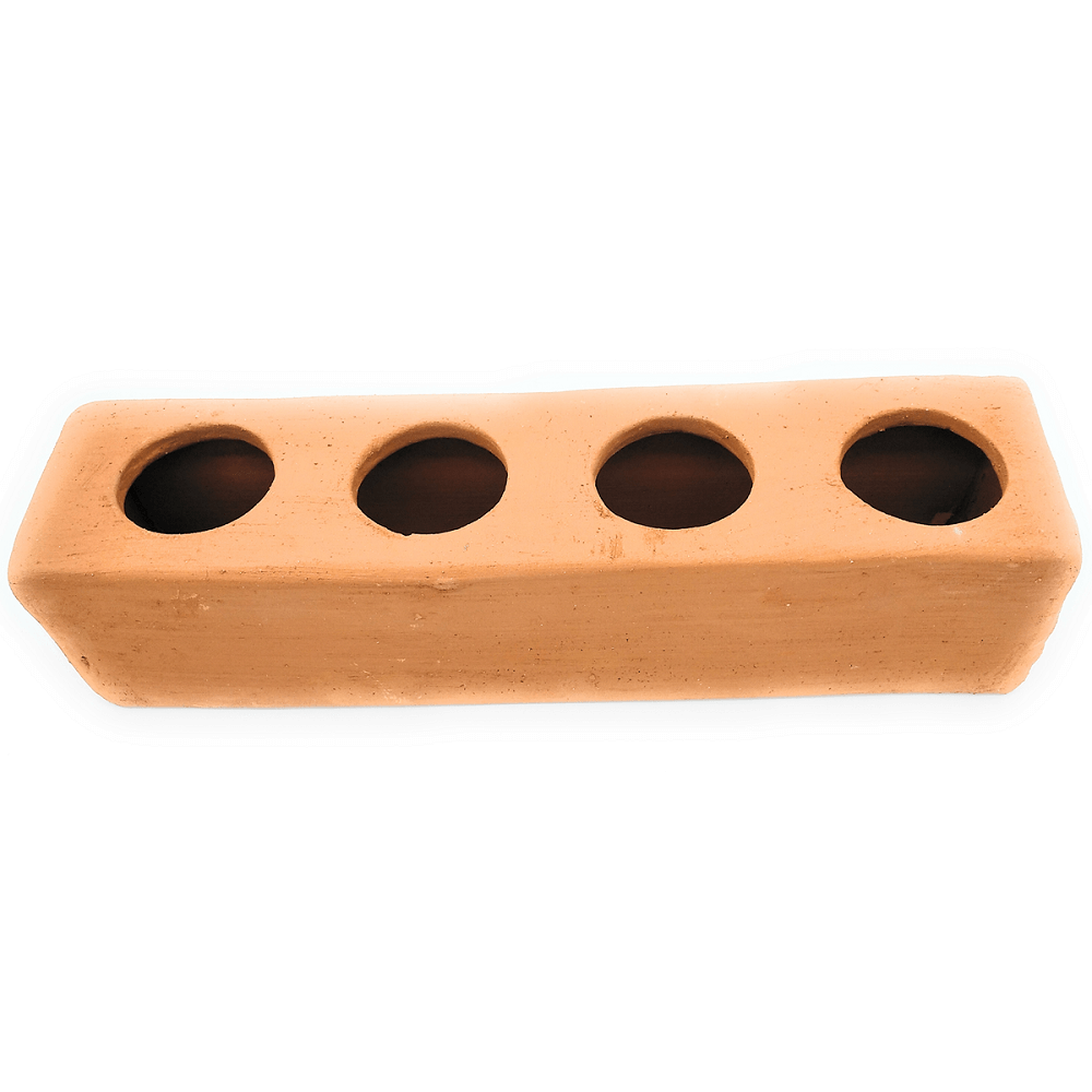 Comedero de barro natural refractario hecho a mano - 50x10x10cm