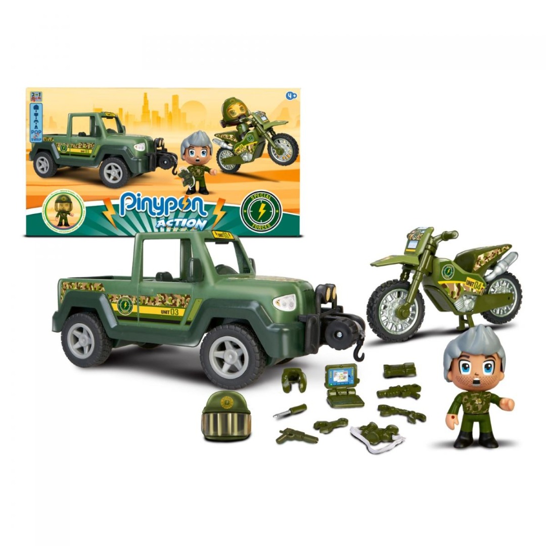 Pinypon fuerzas especiales pack de dos vehículos de Famosa