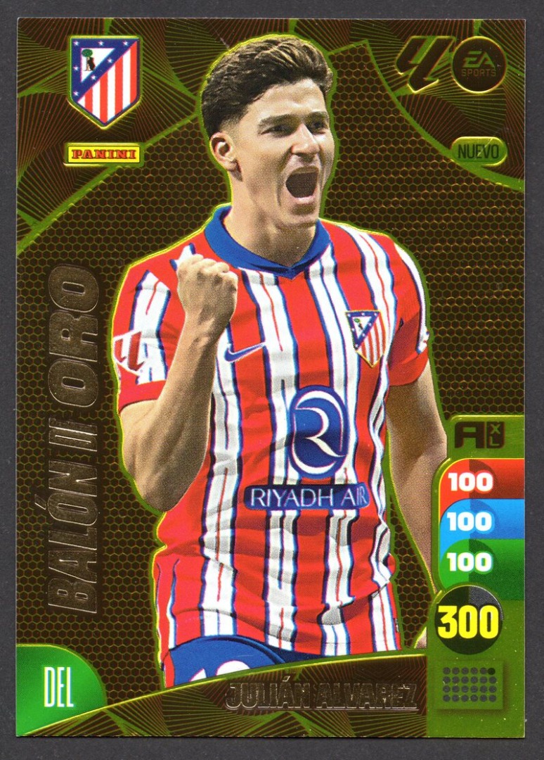 Julian Alvarez #469 Nuevo Balon De Oro Atletico de Madrid 2024-25 cromo Panini Adrenalyn XL La Liga 24/25