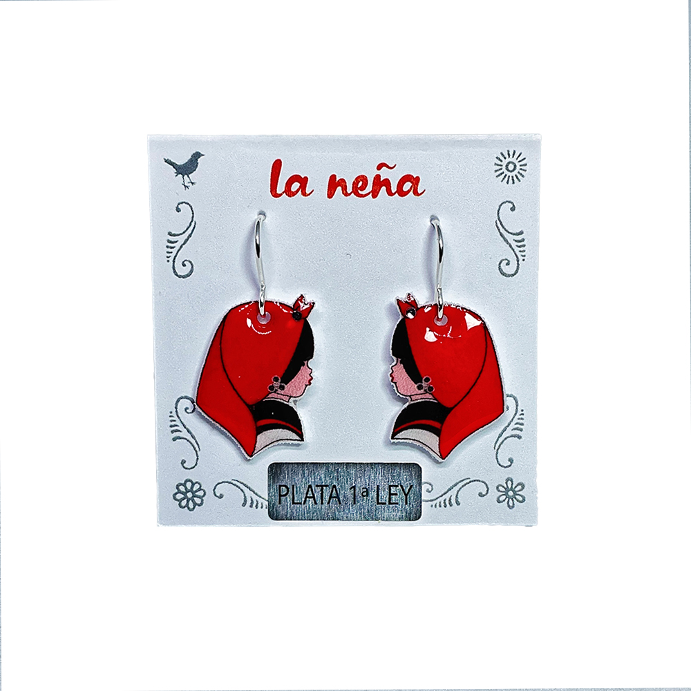 La Neña pendientes de colgar Rojo