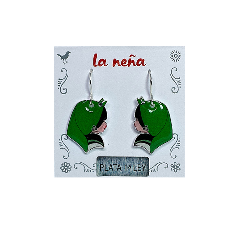 La Neña pendientes de colgar verdes