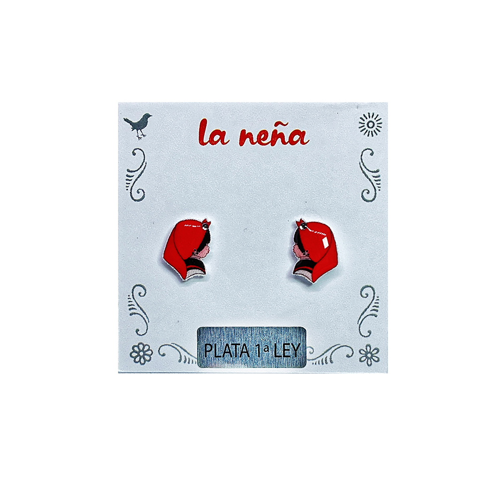 La Neña pendientes rojos de presión