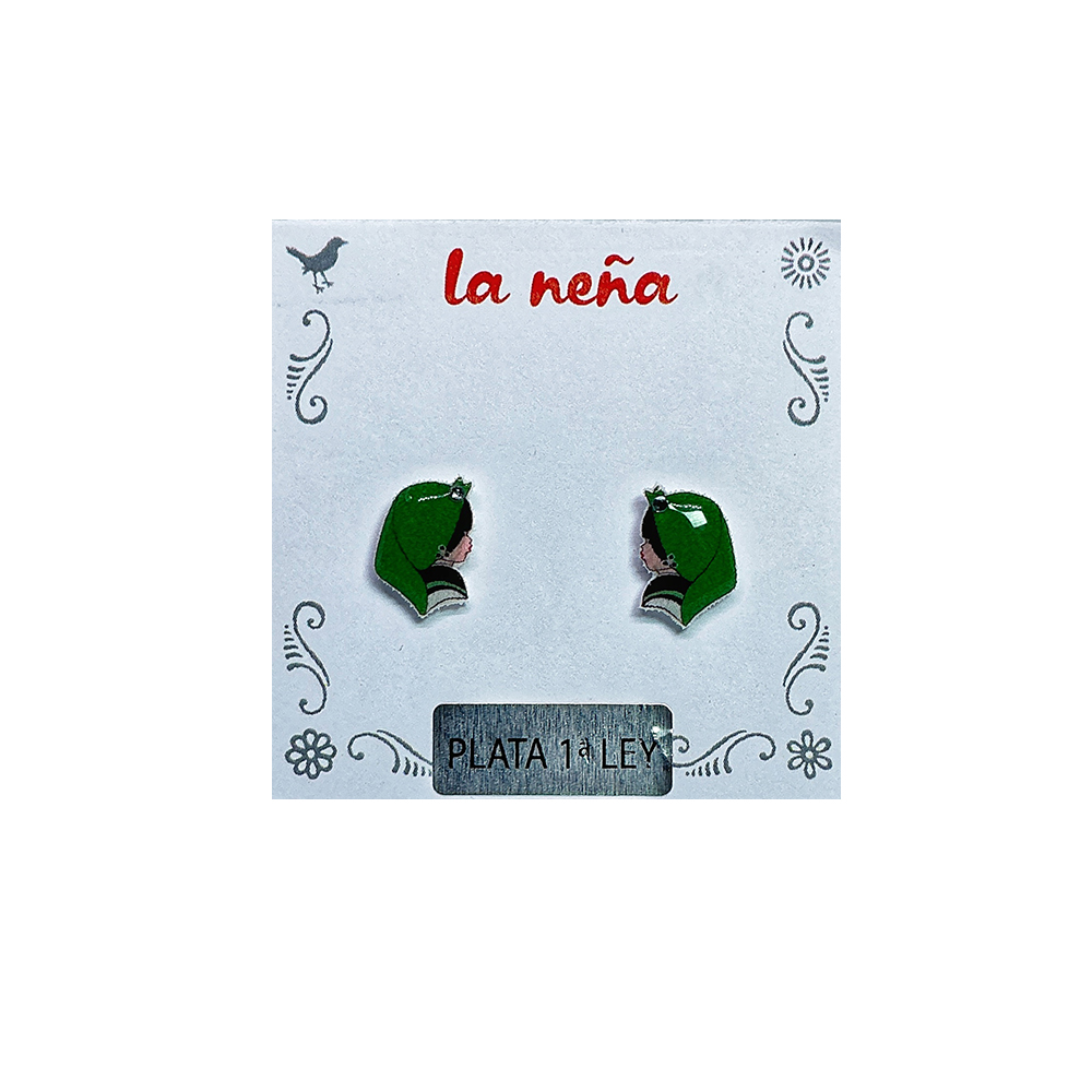 La Neña pendientes verdes de presión