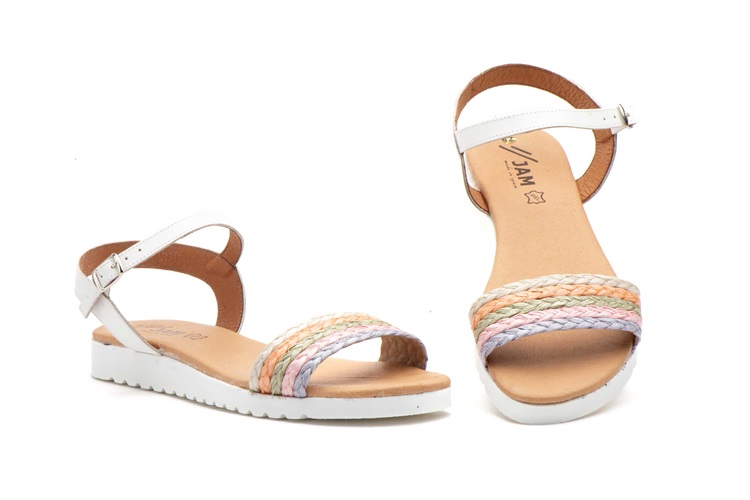 Sandalias XXL Mujer Blanco Tallas 42 a la 45