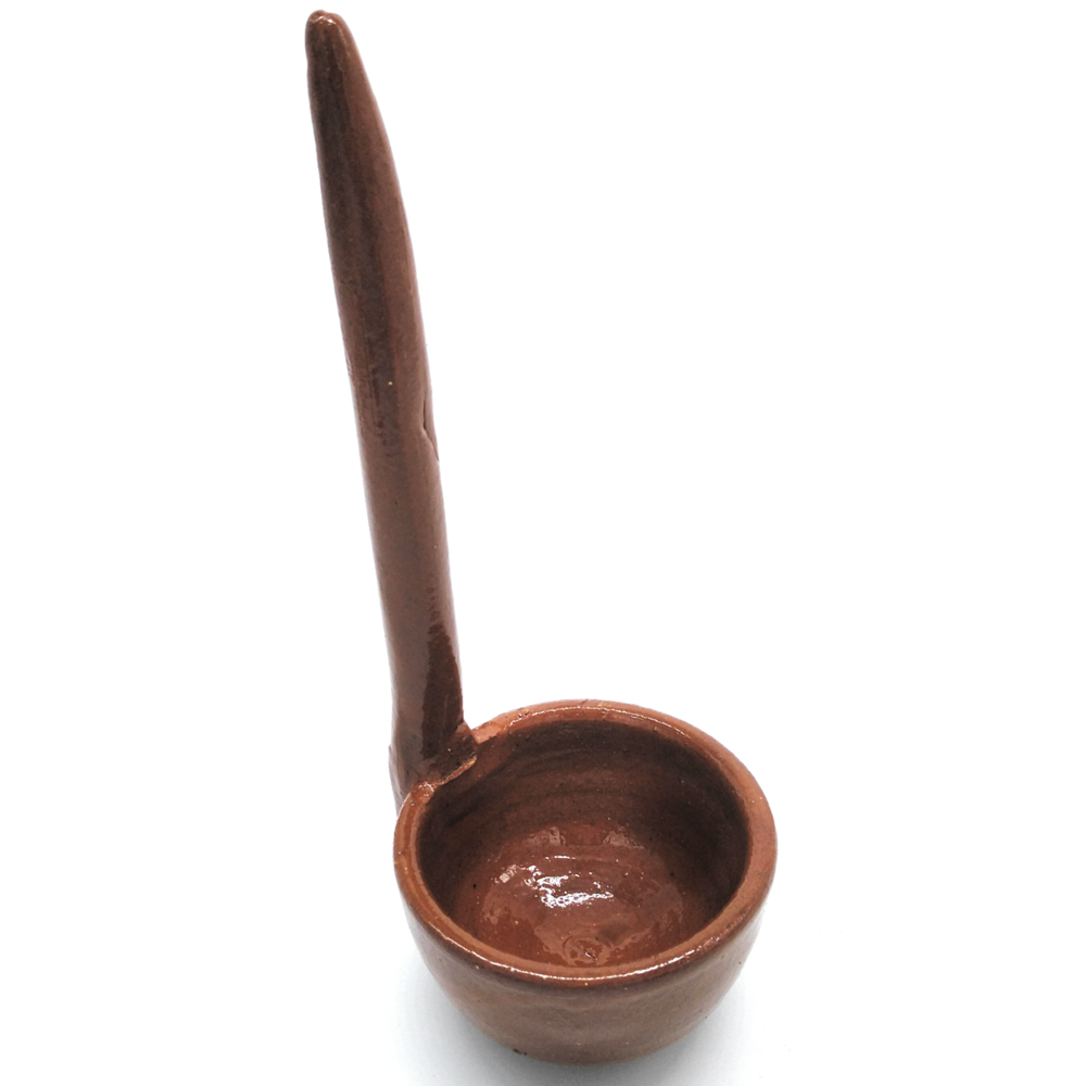 Alfarería Zabala Cazo para queimada artesanal de barro refractario 25 cm