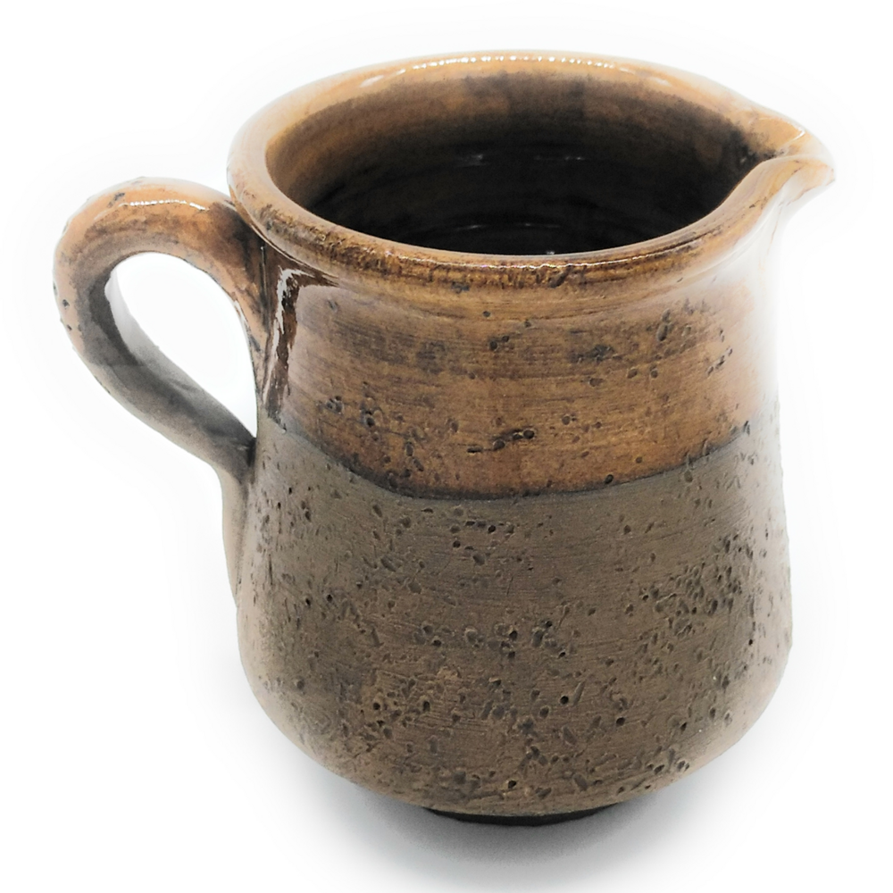 Alfarería Zabala Jarra de leche artesanal rústica esmaltada 12 x 10 cm