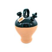 miniatura Botijo de barro natural verde antiguo hecho a mano