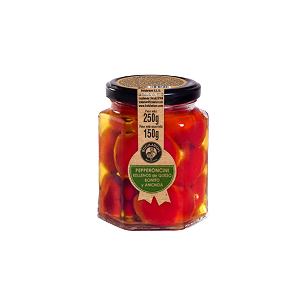 Pepperoncini rellenos de bonito, queso y anchoa Botularium (pack de 2)