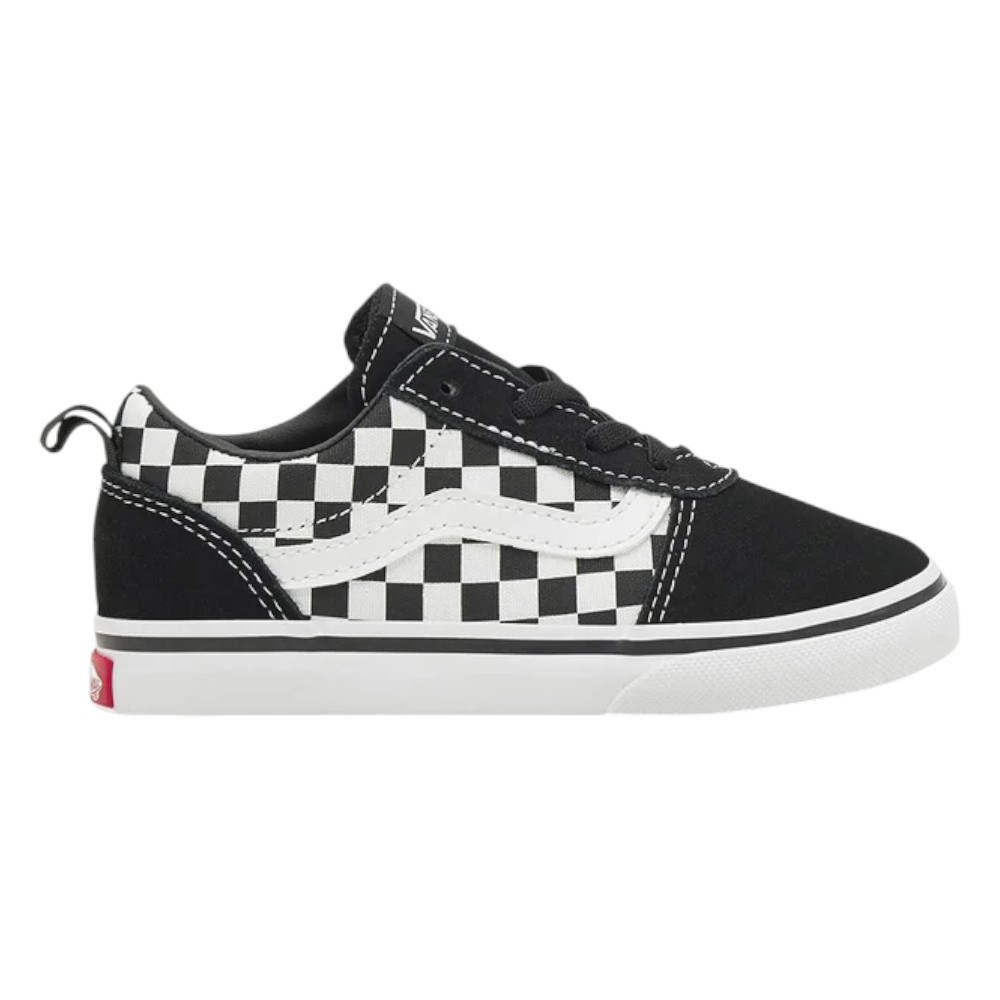 Imagen ZAPATILLAS VANS WARD TD SLIP-ON CHECKERED NEGRO BLANCAS VN0A3QU1PVJ1 NIÑO CORDON ELASTICO