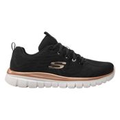 miniatura Imagen ZAPATILLAS SKECHERS GET CONNECTED NEGRO DORADO BLANCAS 12615-BKGD CASUAL MUJER