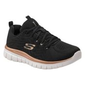 miniatura Imagen ZAPATILLAS SKECHERS GET CONNECTED NEGRO DORADO BLANCAS 12615-BKGD CASUAL MUJER